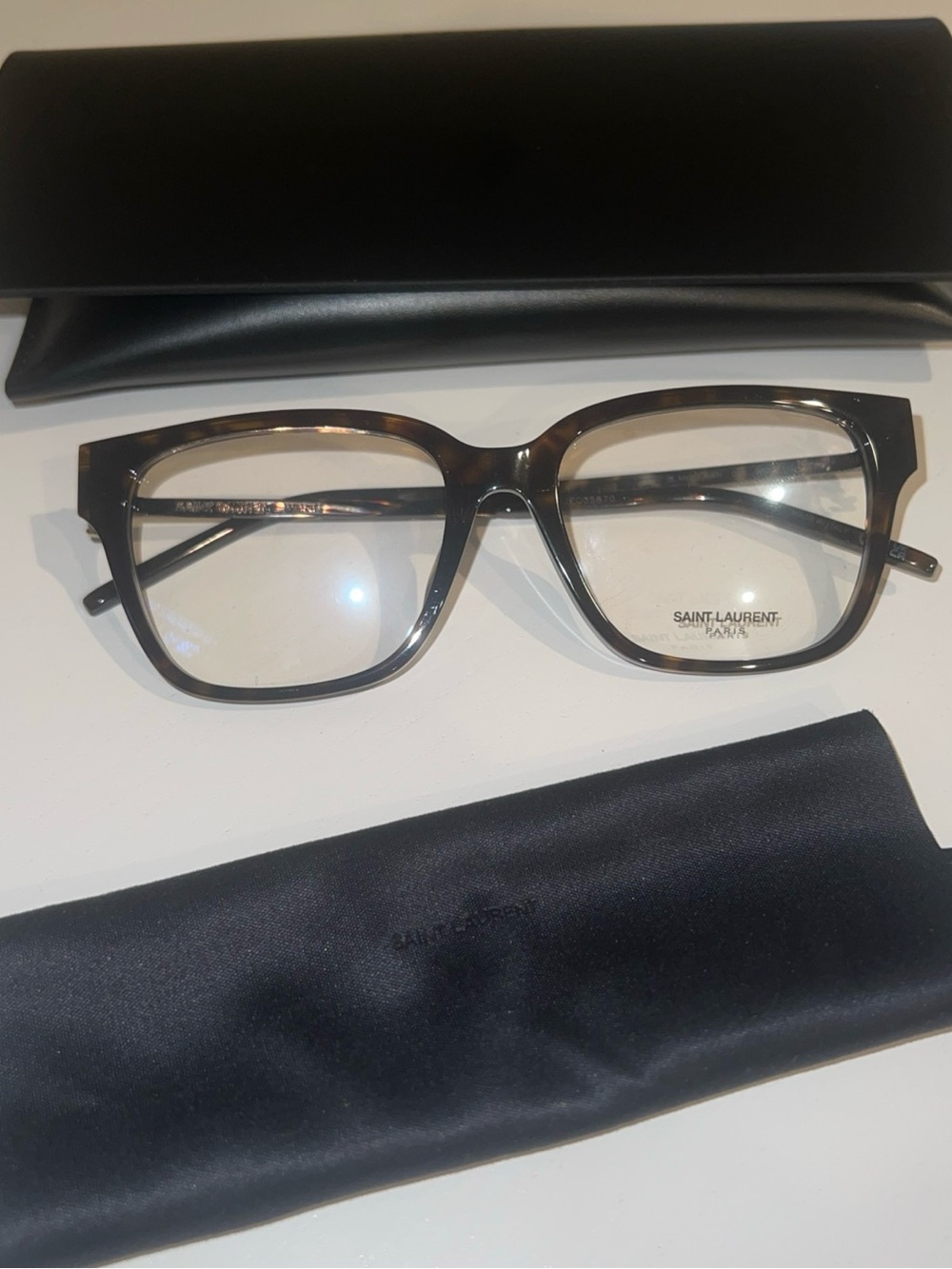 Saint Laurent SL-M480 003 Eyeglasses Women's Tortoise Square 54-17-145 New